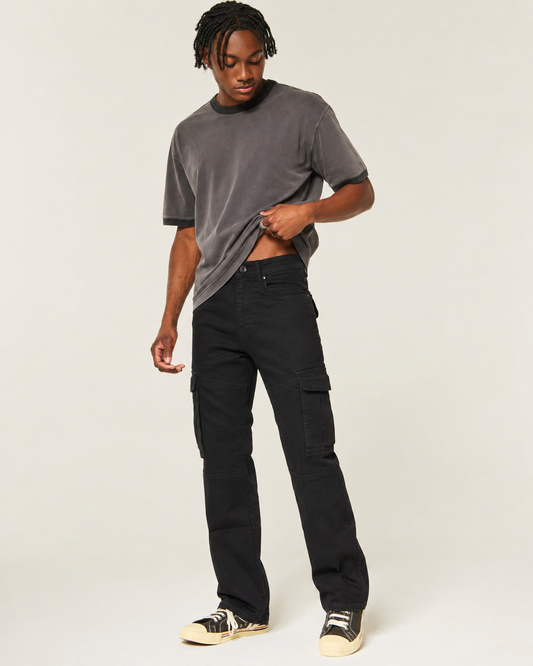 Cargo Jean- Straight fit- Black