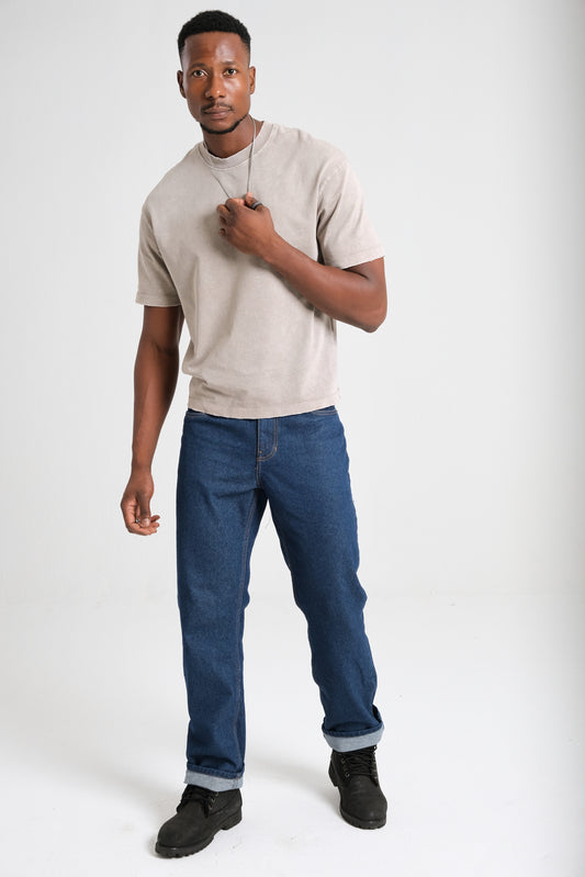 Men's straight-leg rigid jeans in indigo wash — Clutch Denim SA