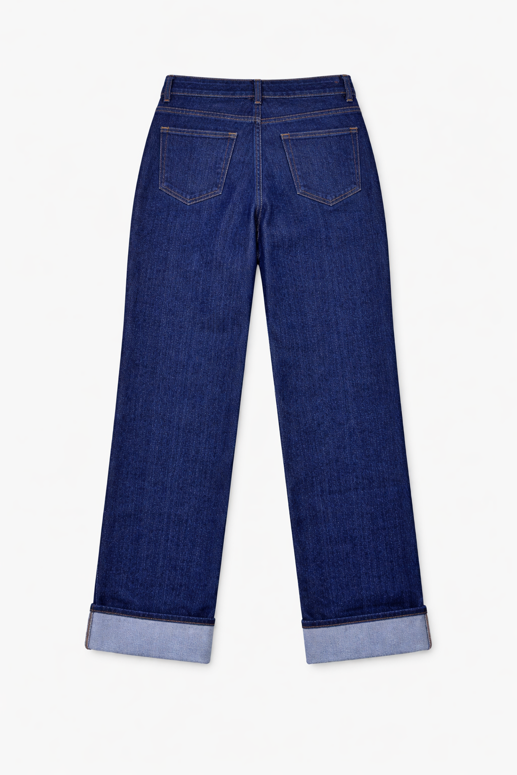 Wide-leg pin tuck jeans flat lay — Clutch Denim