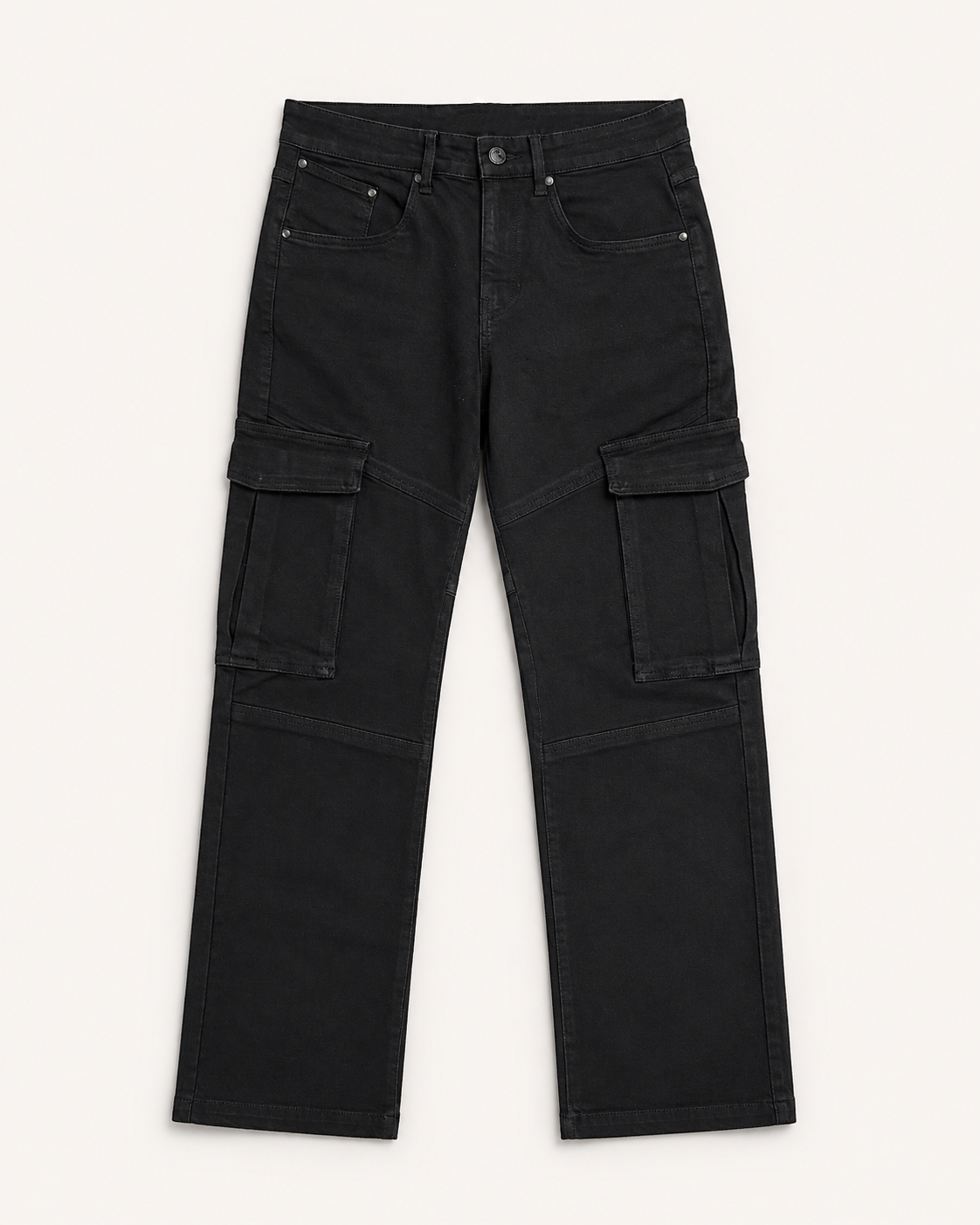 Cargo Jean- Straight fit- Black
