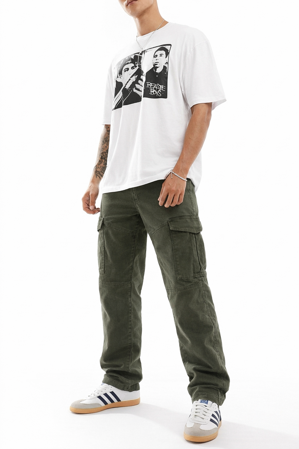 Men's olive cargo jeans slim straight fit — Clutch Denim SA
