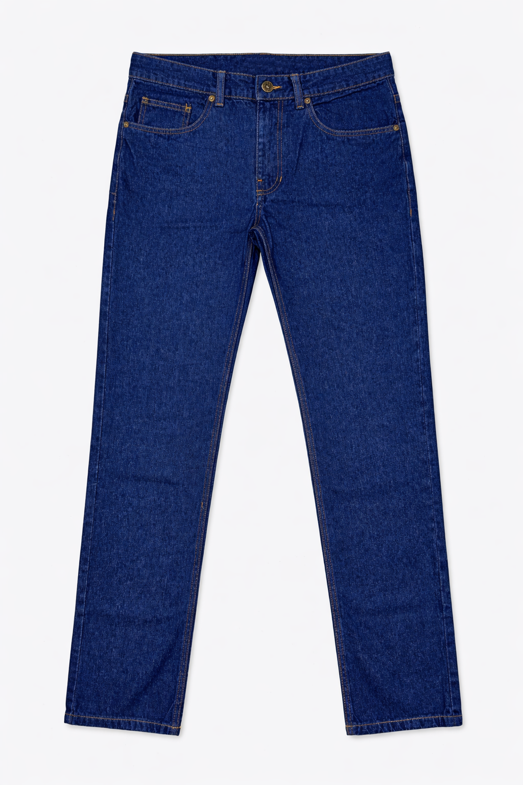 Men's straight-leg jeans front view — Clutch Denim