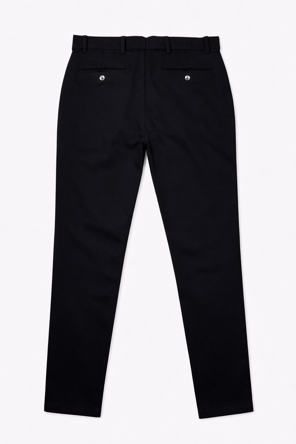 Slim fit black chinos styled — Clutch Denim