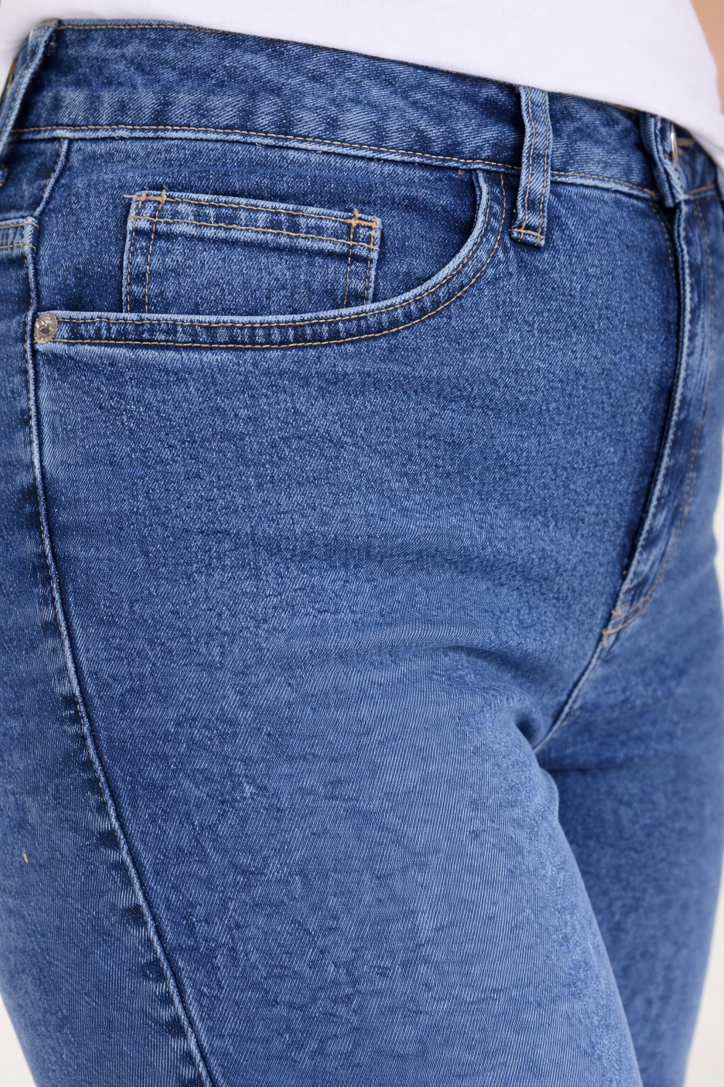 Stone wash jeans detail — Clutch Denim