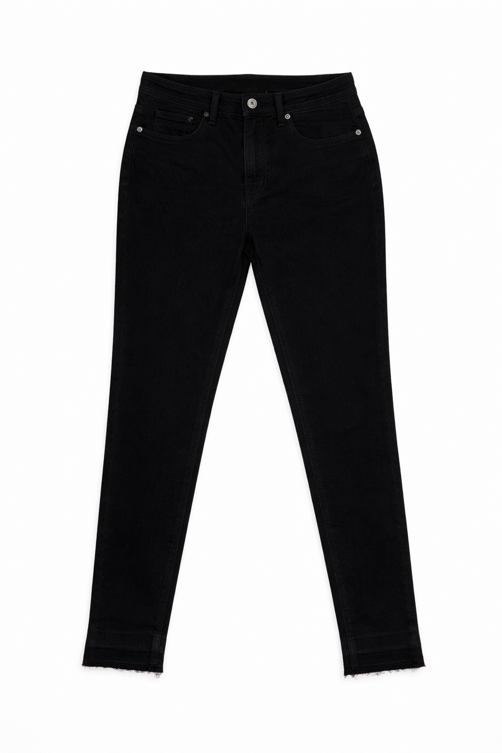 High rise black skinny jeans styled — Clutch Denim