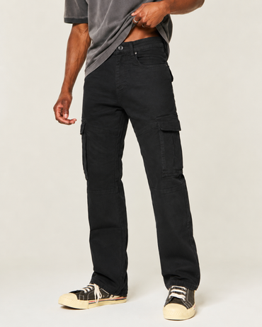 Cargo Jean- Straight fit- Black