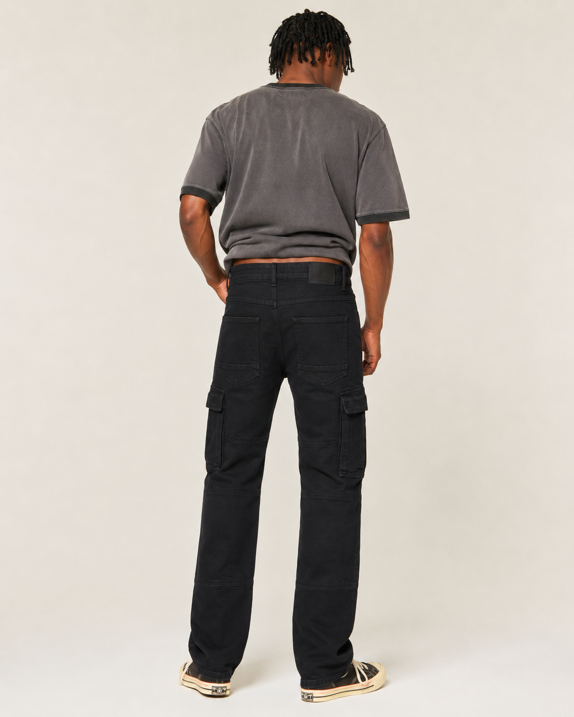 Cargo Jean- Straight fit- Black