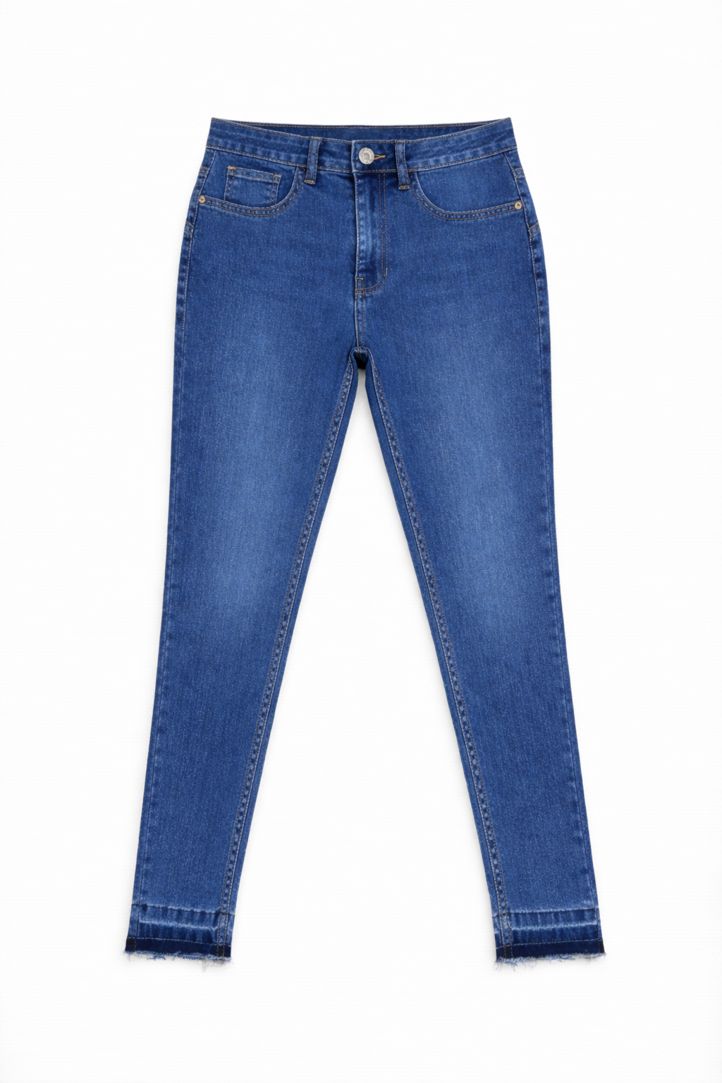 High-rise medium wash skinny jeans styled — Clutch Denim