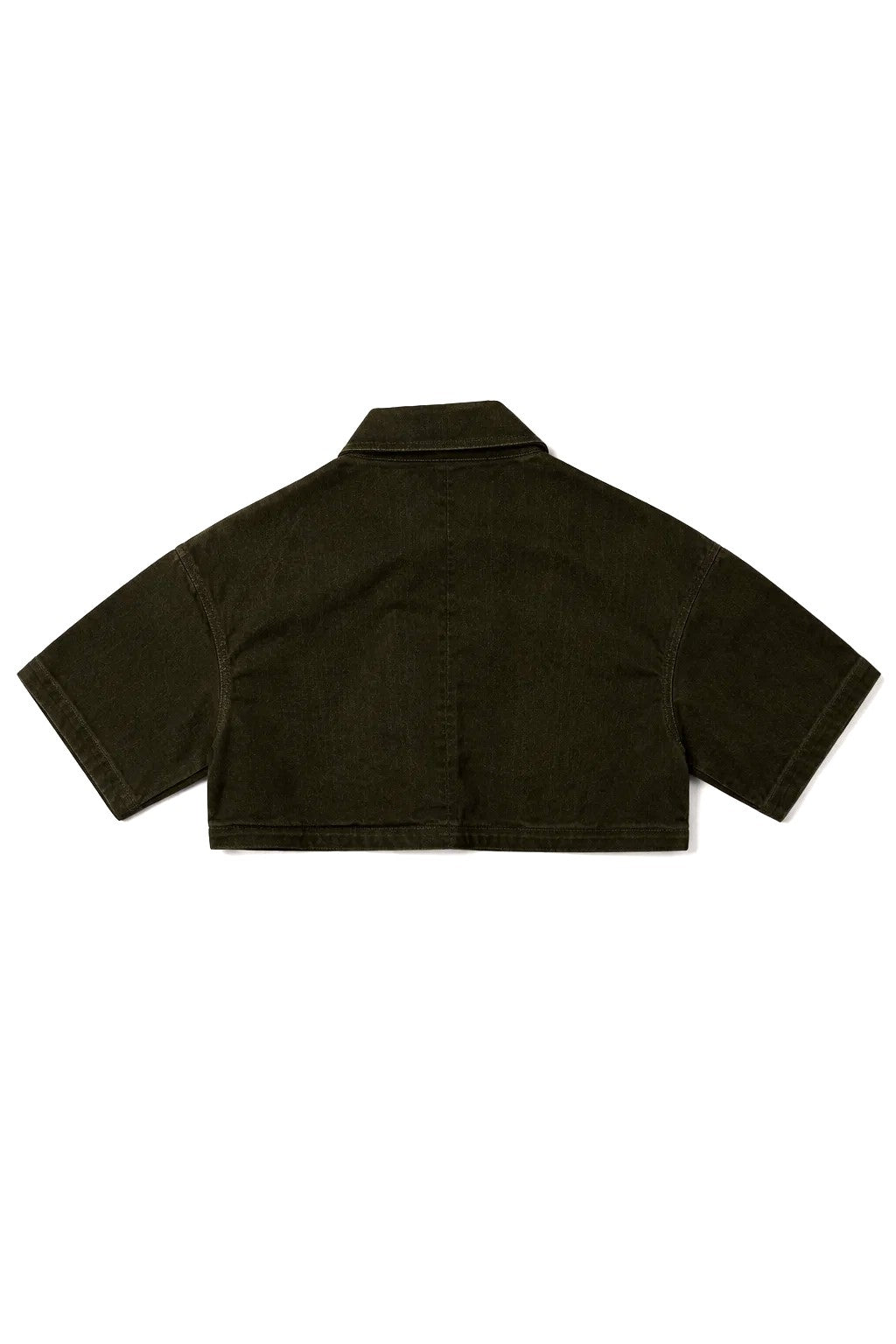 Women's olive shacket styled — Clutch Denim